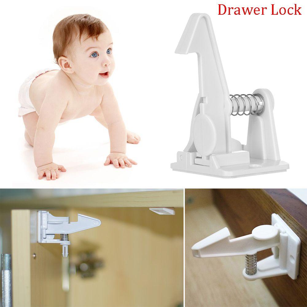 R-flower 3 / 6Pcs Kunci Pengaman Laci / Lemari Untuk Melindungi Anak