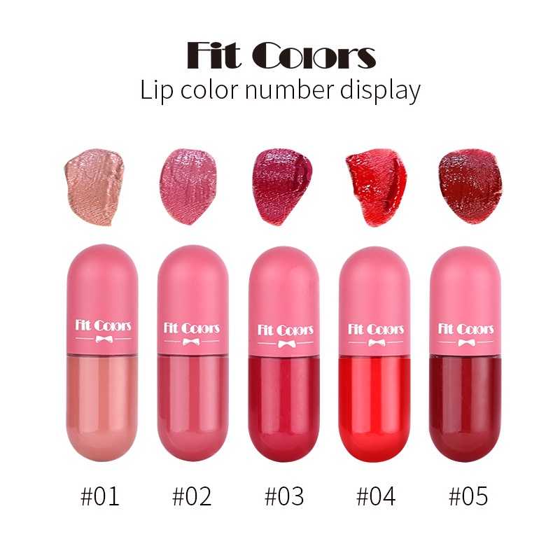 FIT COLORS Capsule Lipstick Lip Matte 5 Colors Lipstik Kapsul Unik Original FC007