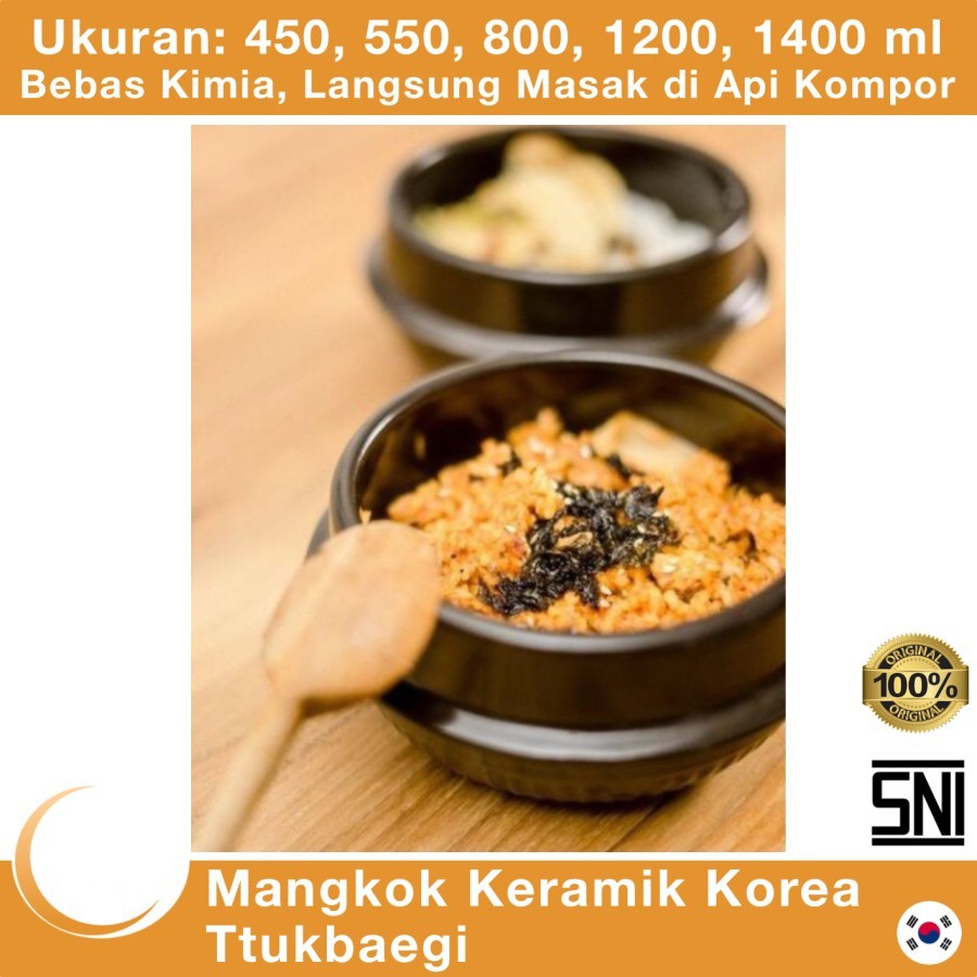 Dong Hwa Ttukbaegi Mangkok Keramik Korea Ceramic Bowl Bibimbap Dolsot