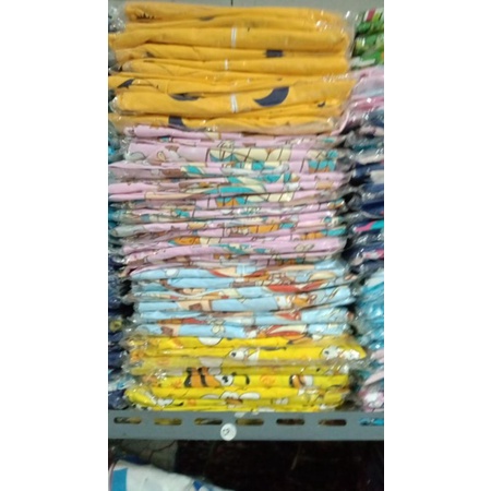 piyama jumbo celana panjang lengan pendek ld 130 set baju tidur big size motif karakter wanita