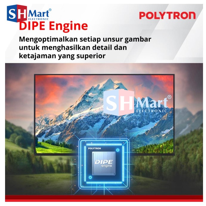 TV POLYTRON 32 INCH LED DIGITAL PLD-32V1853 / PLD-32V0753 / PLD-32V1753 NEW 2022 GARANSI RESMI