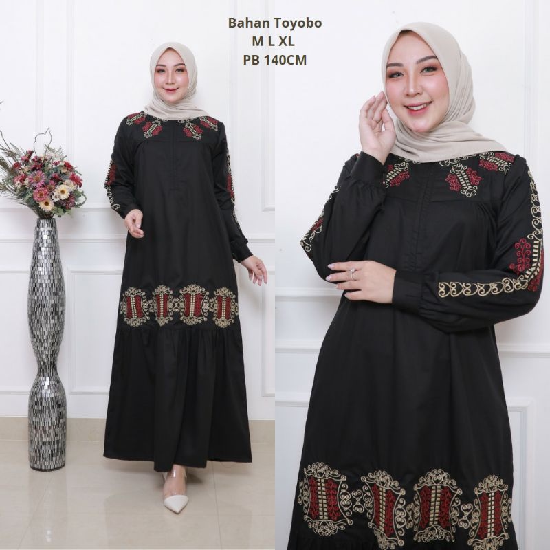 [COD] Gamis fashion toyobo // Gamis toyobo bordir komputer // Fashion terbaru // Gamis terbariu dan 