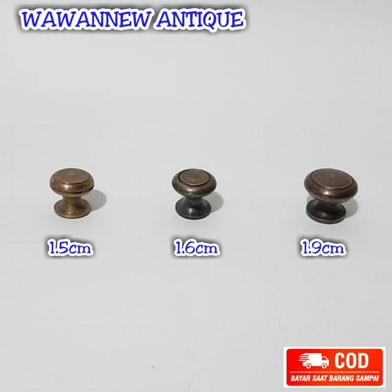 Handle / Tarikan Laci Lemari Jendela Kuningan Kitchen Set Knop Polos 2cm