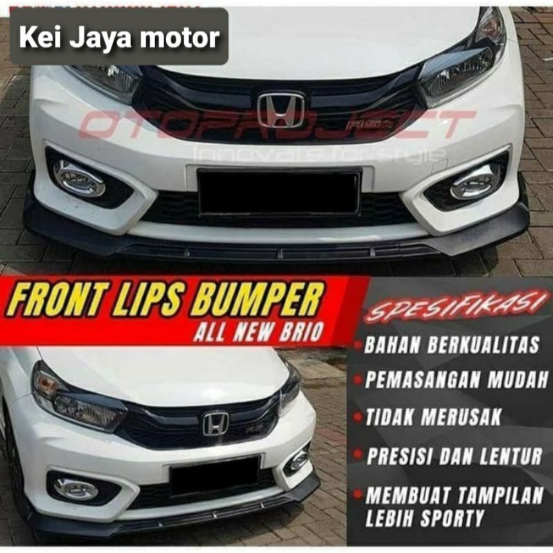 Promo Murah Front Lips Bumper Depan Carbon Otoproject All New Brio 2018-2020