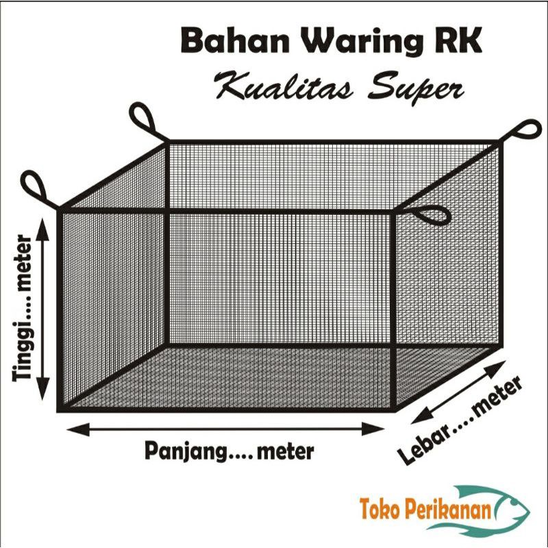 Jual TOKO PERIKANAN - Keramba Waring ikan ukuran ( 4 m x 3 m x 2 m ...