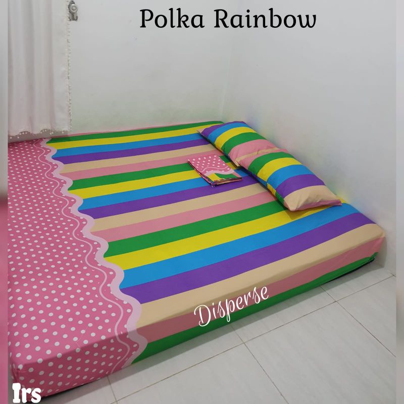 Sprei polka rainbow