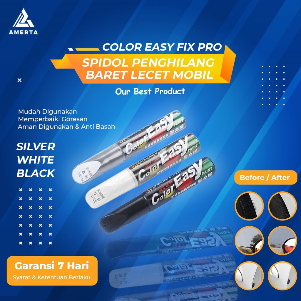 Color Easy Fix It Pro Cat Spidol Penghilang Baret Lecet Cat Mobil Car Scratch Repair Pen