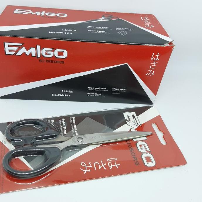 

Baru - 6pcs GUNTING SEDANG SCISSORS EMIGO EM165 GROSIR