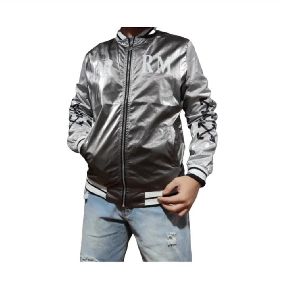 JAKET ATASAN PRIA HYPEBEAST PREMIUM IMPORT SILVER GRAY OW CR RM