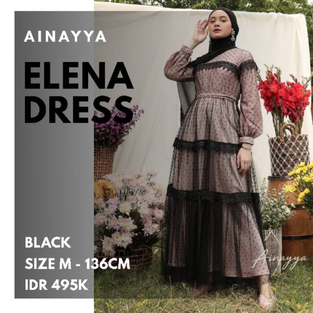 Elena dress in black by @ainayya.id size M