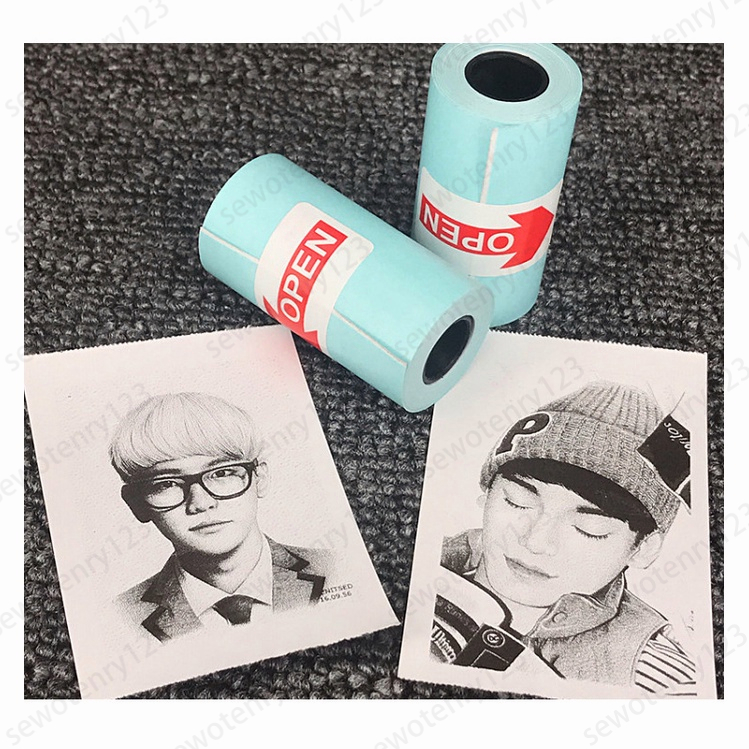 【COD】3/5 Roll Kertas Struk Thermal Paper Roll Putih/Berwarna/Stiker 57x30 Coreless Termal EDC Thermal Printer Mini Bluetooth