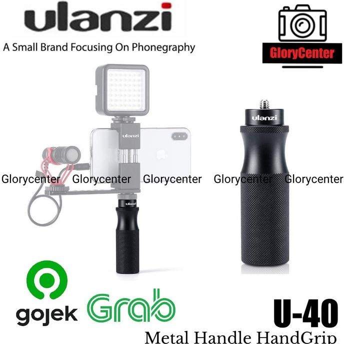 Cuci Gudang Ulanzi U-40 Universal Metal Handle Handgrip Camera Smartphone Vlogging Bergaransi