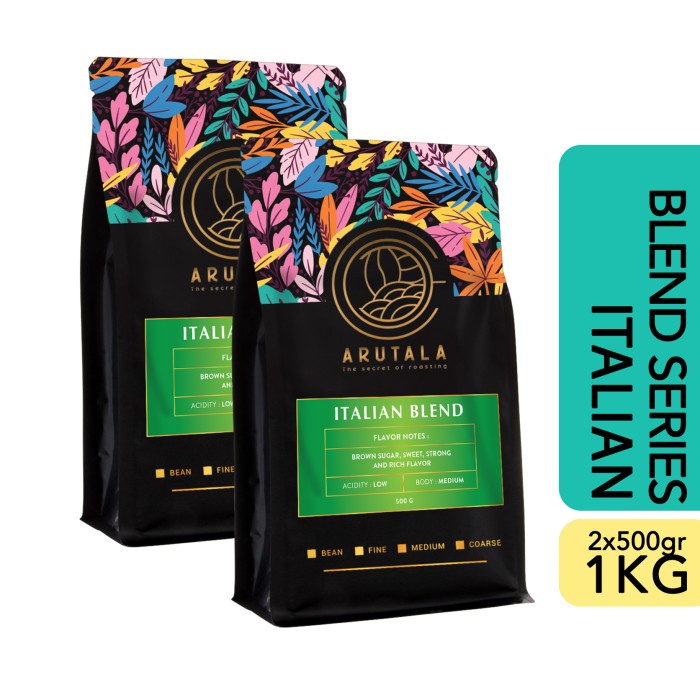 

(BISA COD) ARUTALA Kopi Italian Blend for Espresso 1KG - Bean