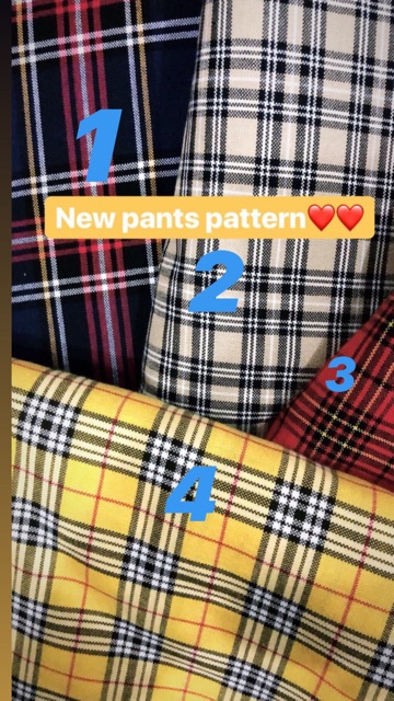 PLAID BASIC PANTS FOR MAN