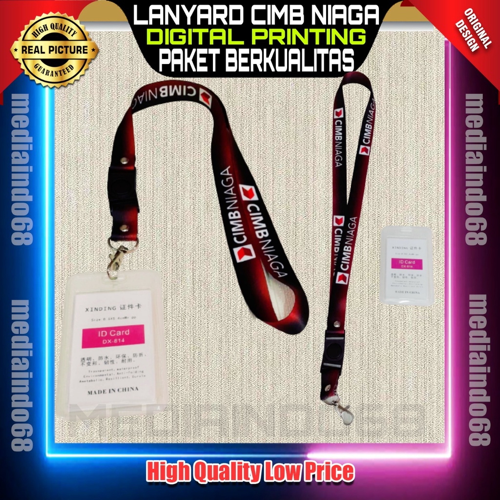

CIMBNIAGA - Lanyard Printing Gantungan ID Card - Strap ID, HP/Flashdisk