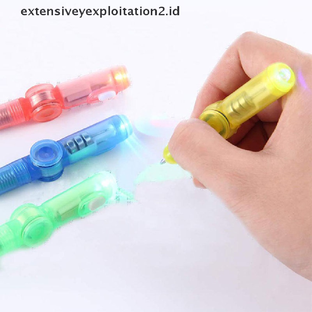 (Hotter1) 2in1 Edc Fidget Spinner Pen Dengan Lampu Led Untuk Autisme Dan