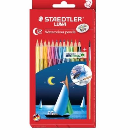 

Terjangkau Pensil Warna Staedtler Luna Water Color 12 Warna Panjang ,,