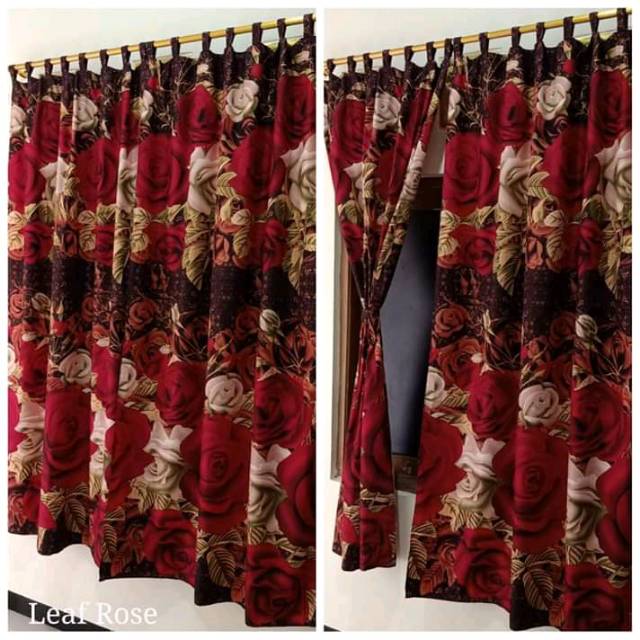 Gorden Homemade Tali Perekat Tirai Pintu Motif Keren Red Gorden Homemade Tali Perekat Tirai Pintu Motif Keren Red