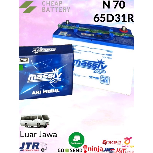 Aki Mobil Basah Massiv XP 65D31R/N70 12V-70AH - Aki Kendaraan Diesel