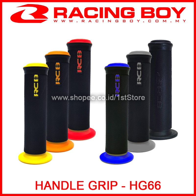 ORIGINAL RCB HG66 HANDGRIP RACING BOY HG 66 HITAM HAND FAT HANDLE GRIP BULU VARIO AEROX NMAX PCX NVX