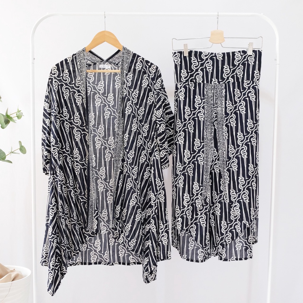 ONE SET BATIK WANITA MODERN SETELAN CELANA PANJANG BATIK SET BATIK KULOT BATIK LEBARAN BATIK KONDANG