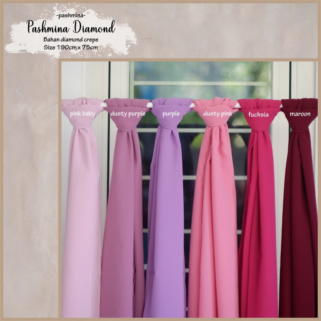 Pashmina Diamond By Dianhijab.id - Bahan Diamond Crepe Premium Trendy Adem Nyaman Dipakai Bisa Cod