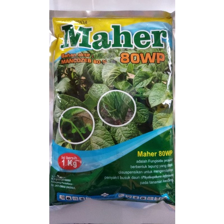 Fungisida MAHER 80WP 1kg KUNING, mankozeb,mancozeb kuning