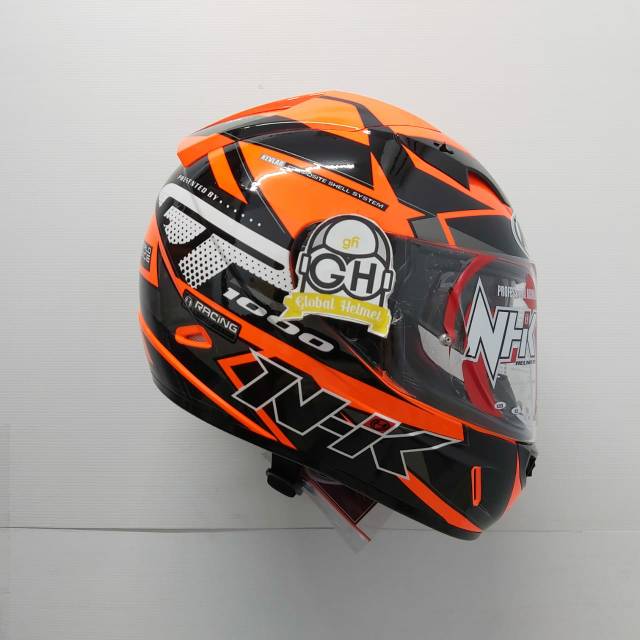 HELM FULL FACE NHK GP1000 MOTIF STAR ORANGE FLO