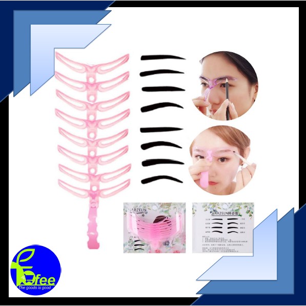 [IMPORT] - [8in1] Cetakan Alis Eyebrow Template Set Kode CA1