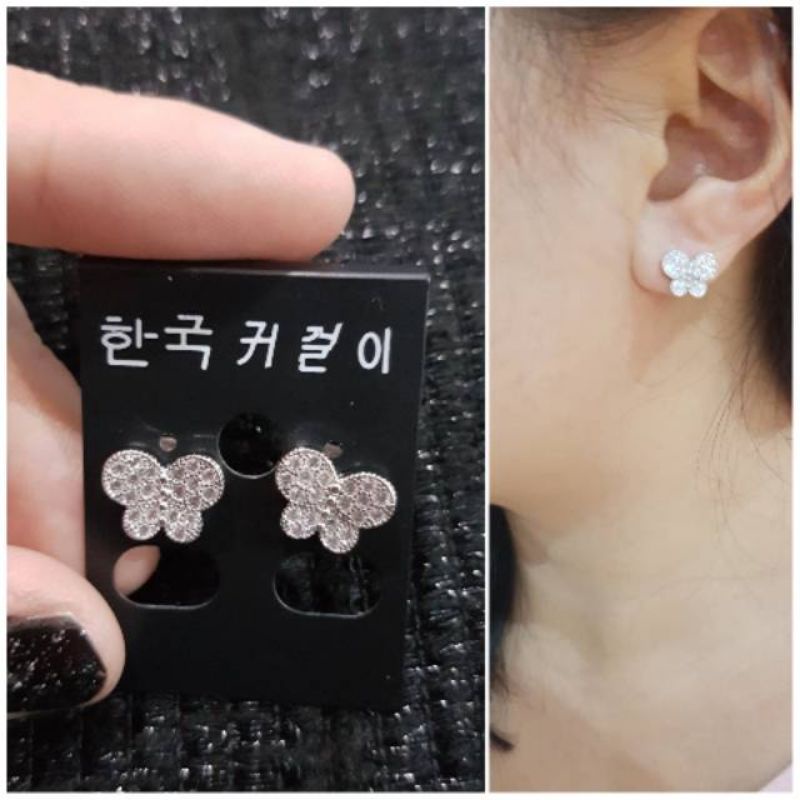 Anting Silver925 Full mata anting silver Anti Karat anti alergi anting premium berlian kilap N-23
