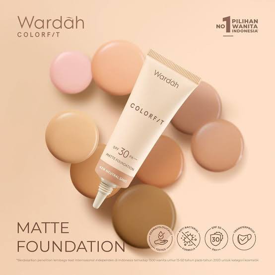 Wardah Colorfit Matte Foundation SPF 30 PA+++, 25ml