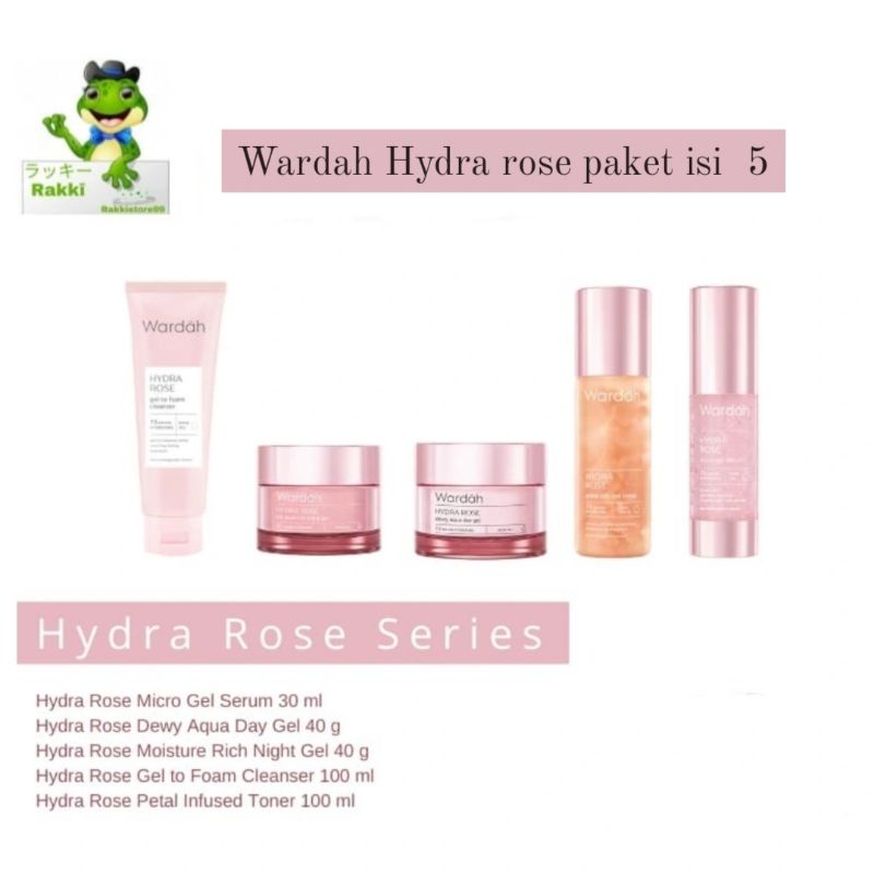 ❣️Rakkistore99❣️Paket Wardah Hydra Rose Series isi 5pcs