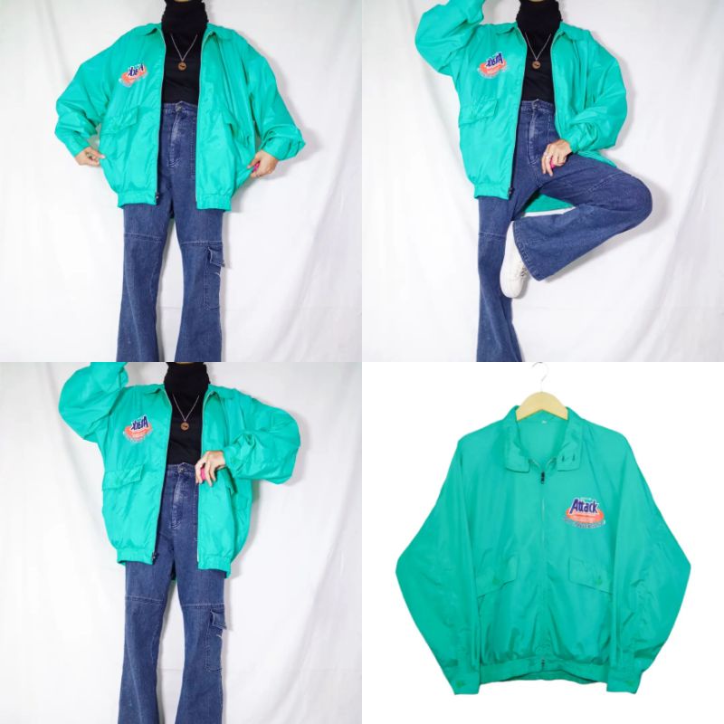 (TERBARU 8/6/22 slide 27-38) THRIFT VINTAGE JAKET OVERSIZE MURAH-25. L