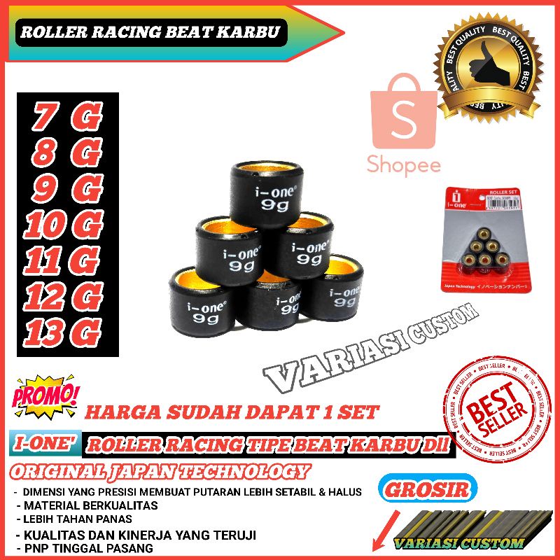 ROLLER ROLER LOLER RACING ( BK ) BEAT KARBU SCOOPY KARBU SPACY KARBU 5 6 7 8 9 10 11 12 GRAM 10GRAM GR ORIGINAL