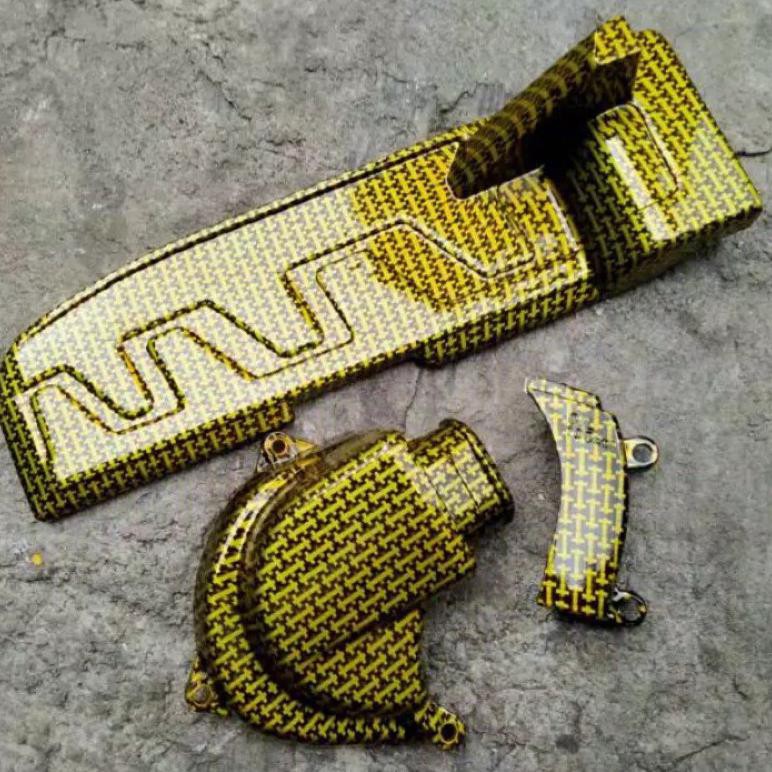[ COD] PAKET COVER CVT NOUVO Z CARBON GOLD TUTUP COVER CVT NOUVO KARBON 1 SET ISI 3 PCS MURAH Kode