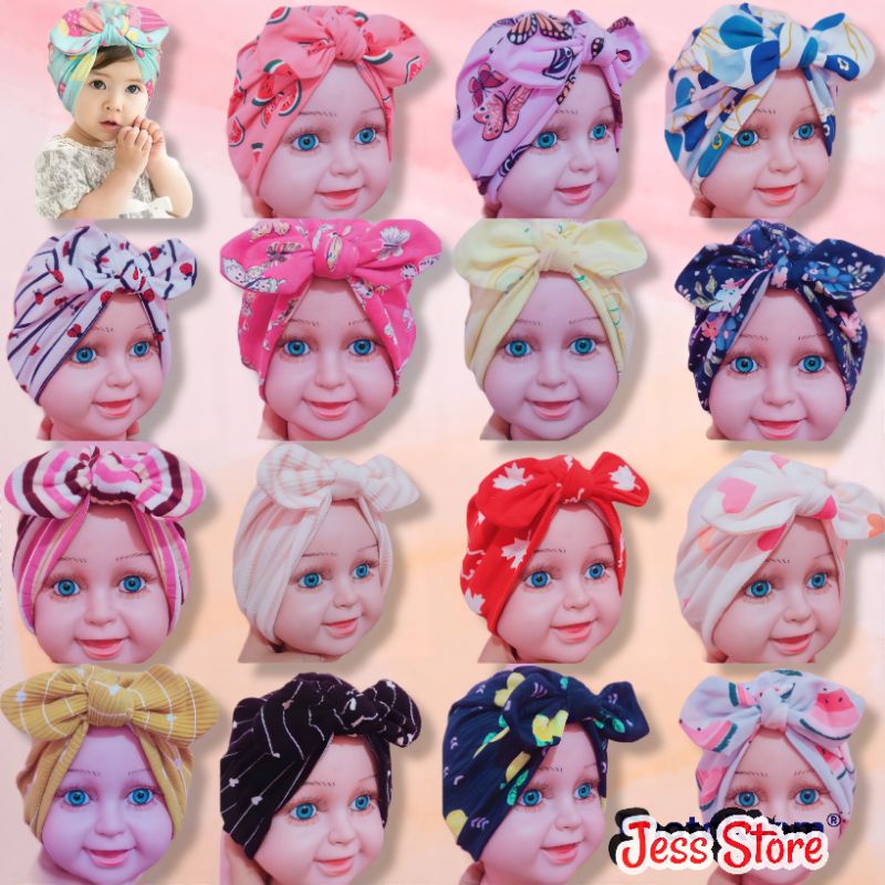 TURBAN ANAK MOTIF PREMIUM / CIPUT BAYI MOTIF 0-2/3Th