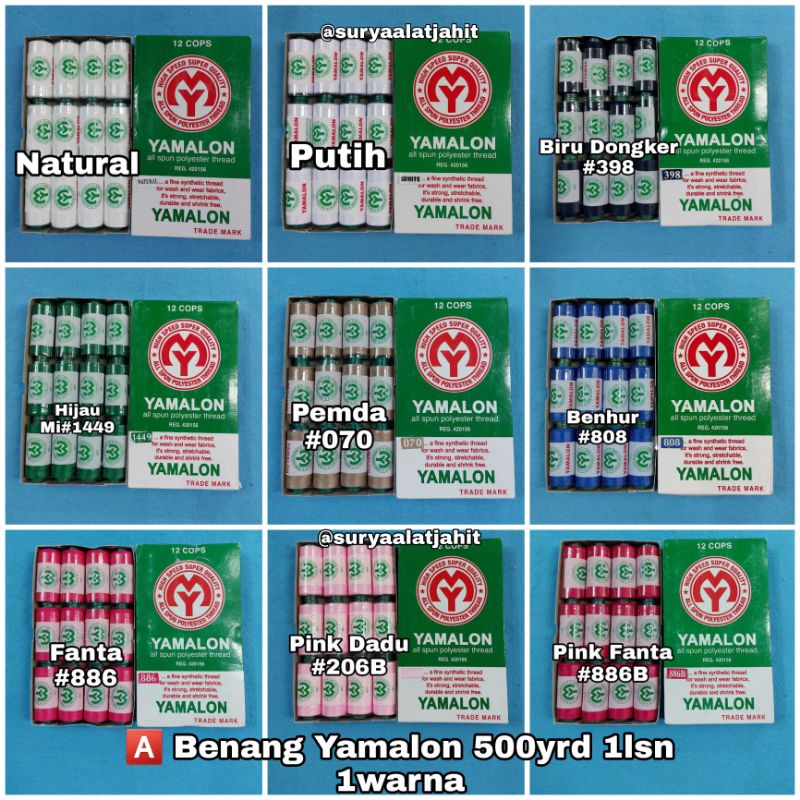 🅰️ Benang Yamalon 500y (1wrn@1lusin) =rp.20.500/12pcs