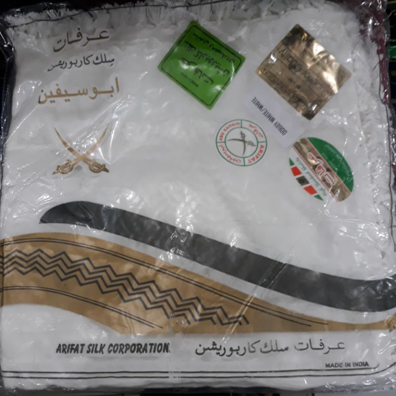 Sorban Arafat/Arifat Hitam dan Putih Import