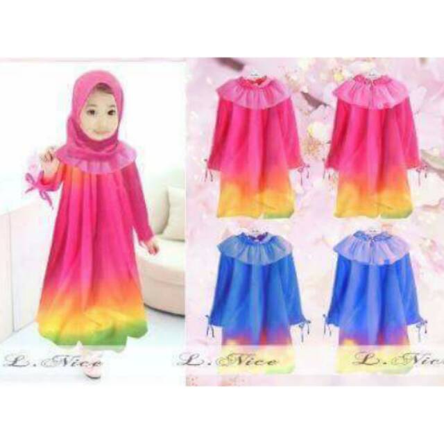 Gamis L-Nice Rainbow