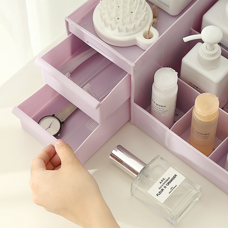 FYGALERYSURABAYA HL0124 Rak Kosmetik Kotak Penyimpanan Skincare Make Up Storage Box Organizer Serbaguna