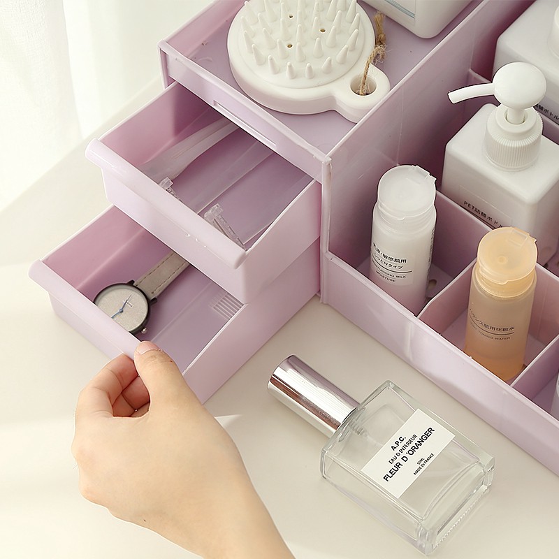 MARKAS  HL0124 Rak Kosmetik Kotak Penyimpanan Skincare Make Up Storage Box Organizer Serbaguna