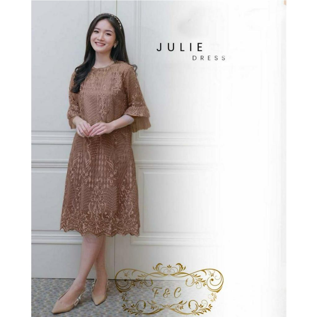 Feodora fashion / dress julie premium / dress wanita / pakaian wanita / gaun pesta (GOOD QUALITY)