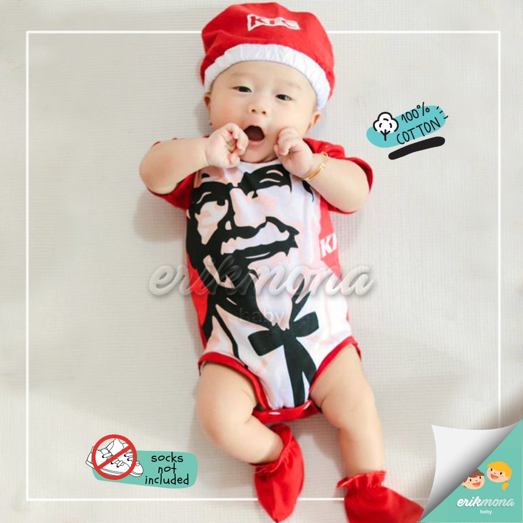 ♥︎ baju bayi jumper bayi ♥︎ lucu karakter KFC ♥︎