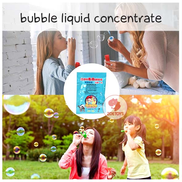 Zoetoys Bubble Liquid Concentrate | Refill Isi Ulang Mainan Gelembung Camera Water Gun Toy Saset Sachet Biang Konsentrat Liquid | Edukasi Anak