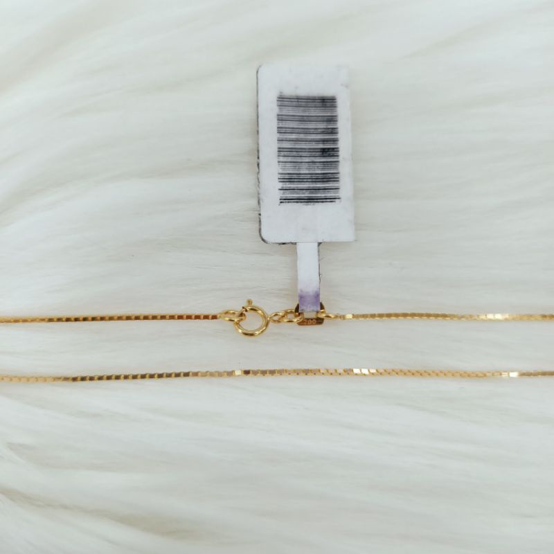 kalung polos italy kaca kuning