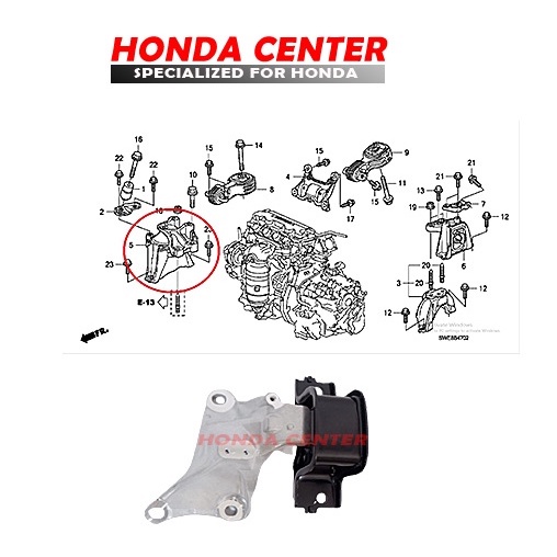 engine mounting kiri kaki mesin kiri mounting transmisi Jazz rs gk5 2015 2016 2017 2018 City 2014-2018 manual