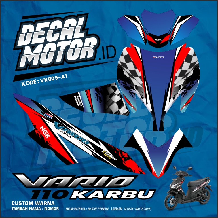Decal Stiker Fullbody Vario 110 CW Karbu Tahun 2006 2007 2008 2009 2010 2011 - VK