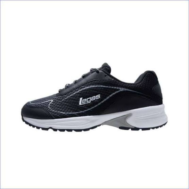 Sepatu League Legas Hitam Cowo Tigris La U Running Shoes Pria Original