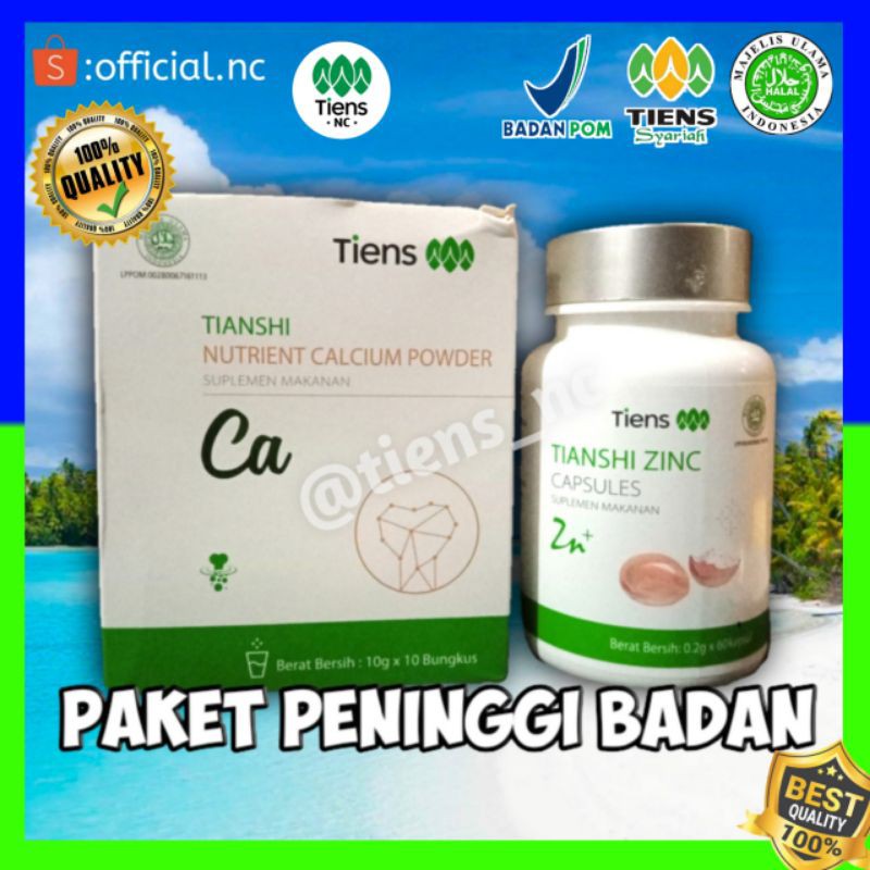 

Paket Peninggi Badan Calcium Powder + Zinc & Susu Peninggi Badan Calcium Powder, 100% HALAL, BPOM.