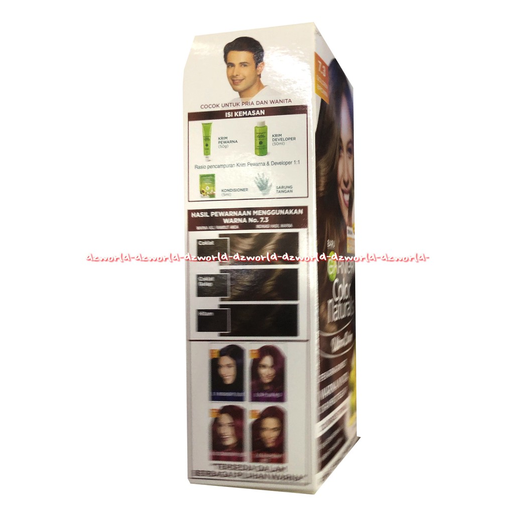 Garnier Color Natural 7. 3 Golden Brown Coklat Emas Cat Rambut Ultra Color Hair Color Pewarna